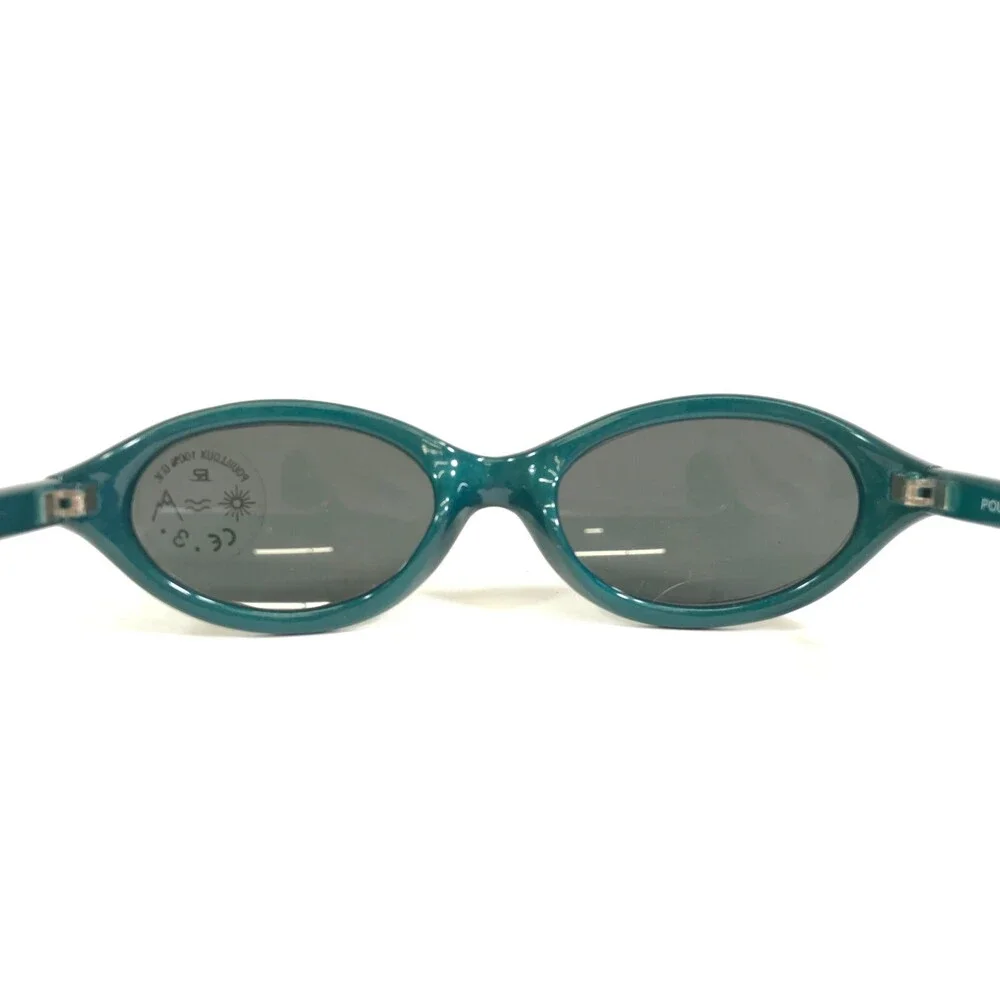 Vuarnet Kids Sunglasses B400 Green Round Frames with Gray Lenses 50-18-110